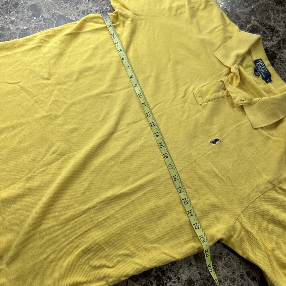 polo ralph lauren polo shirt XL Mens Vintage Yellow Short Sleeves - Picture 6 of 7